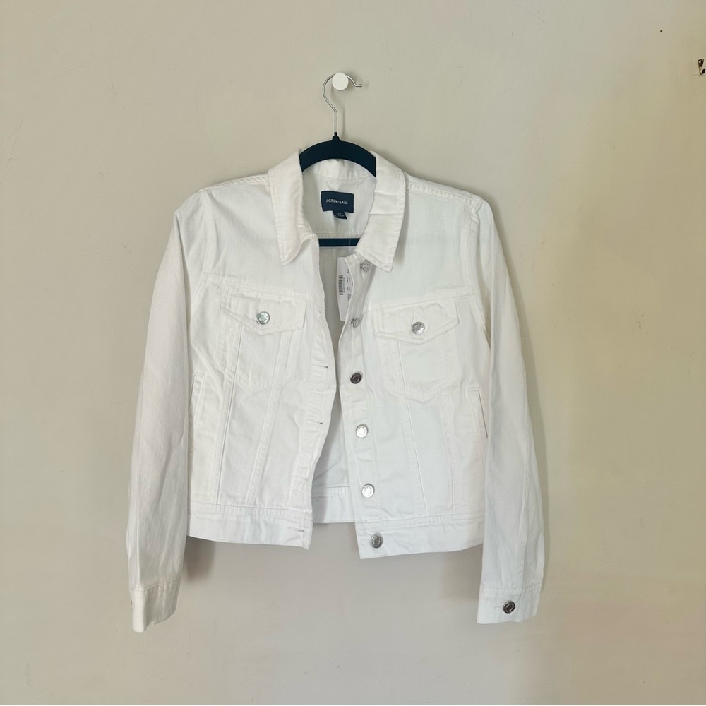 J. Crew White Cropped Denim Jacket NWT